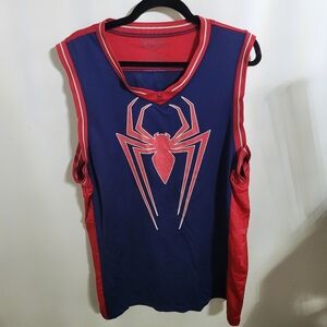 Marvel Spiderman Jersey Adult Tank Top Basketball 62 Mad Engine, Size 2X
